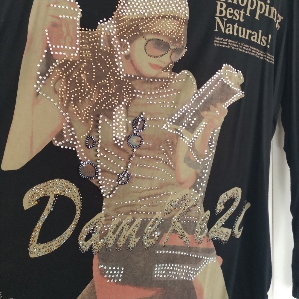 CHAGALL Vintage Bedazzled Top XL The Scene of the Ordinaries